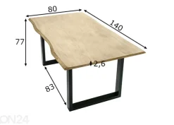 Ruokapöytä Tische 80x140 cm