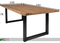 Ruokapöytä Tisch 100x180 cm