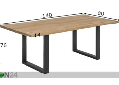 Ruokapöytä Tisch 80x140 cm