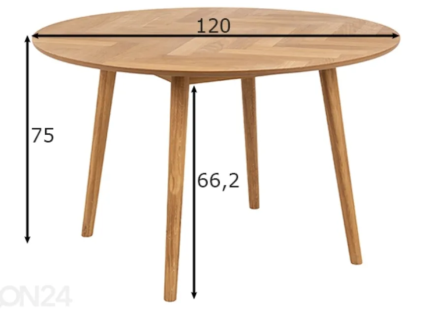 Ruokapöytä Tokyo Ø120 cm