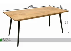 Ruokapöytä Tom Tailor 140x80 cm