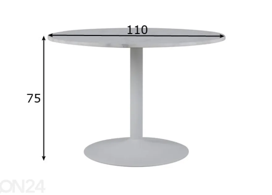 Ruokapöytä Vista Ø110 cm