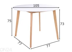Ruokapöytä Vojens Ø105 cm
