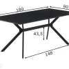 Ruokapöytä 90x180 cm