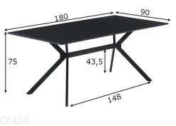 Ruokapöytä 90x180 cm