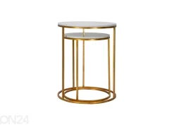 Sarjapöytä Glam, kullanvärinen/ valkoinen 2 kpl