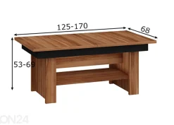Säädettävä sohvapöytä Skib 125/170x68 cm
