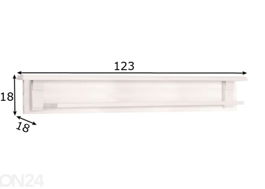Seinähylly Anna 123 cm