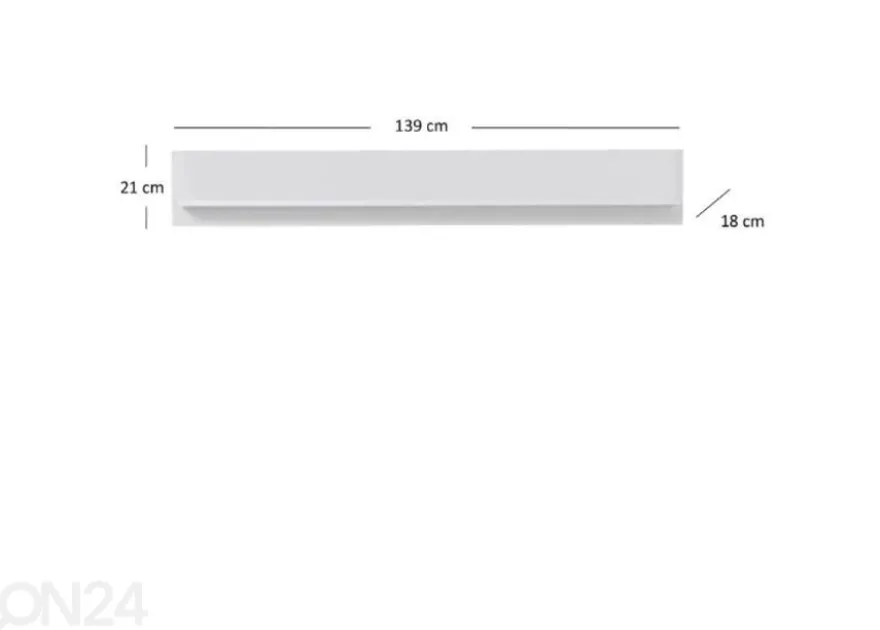 Seinähylly Brandson 139 cm
