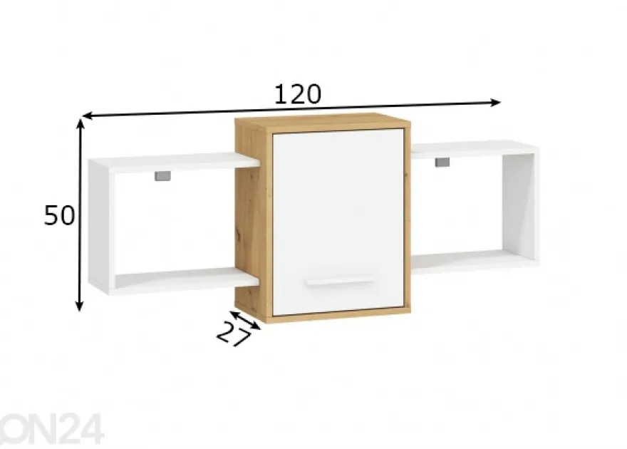 Seinähylly Clon 120 cm