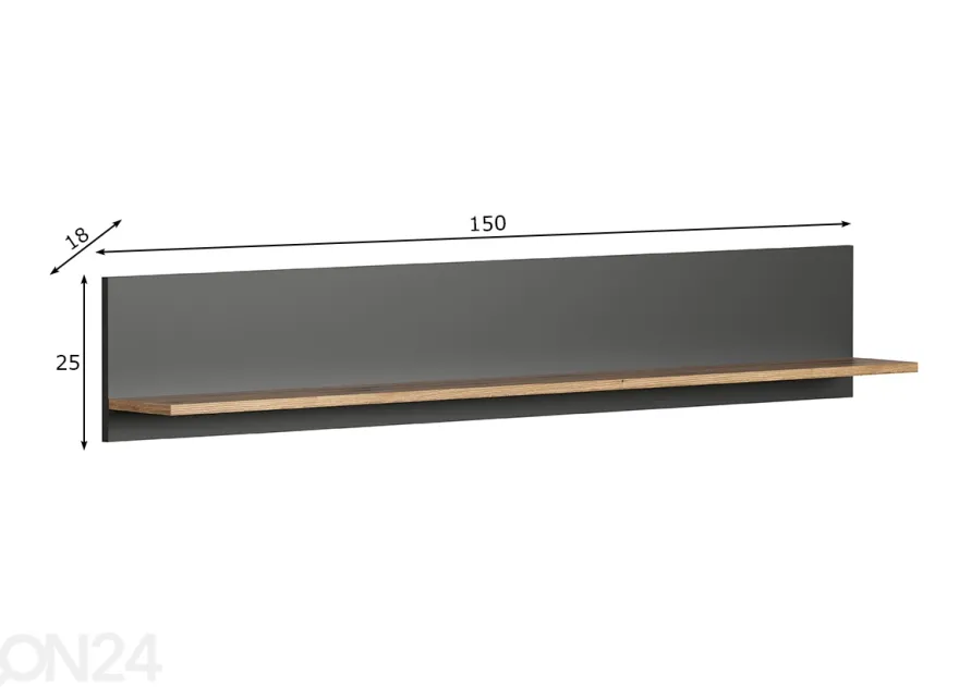 Seinähylly Esteban 150 cm
