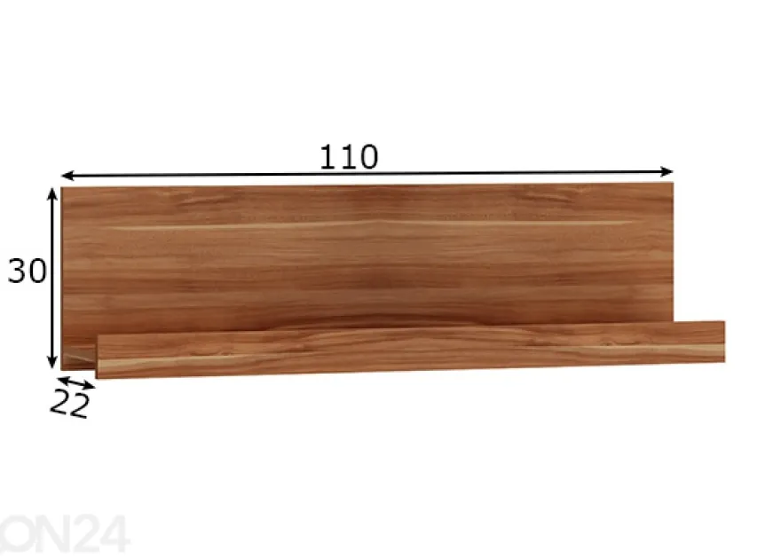 Seinähylly Keana 110 cm