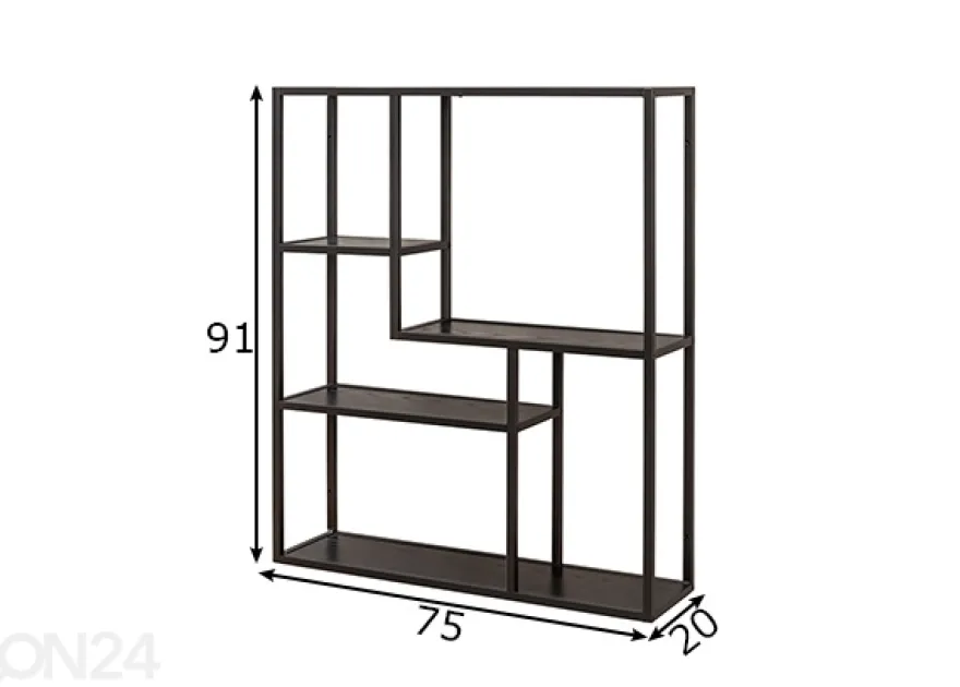Seinähyllykkö Slim line 75 cm