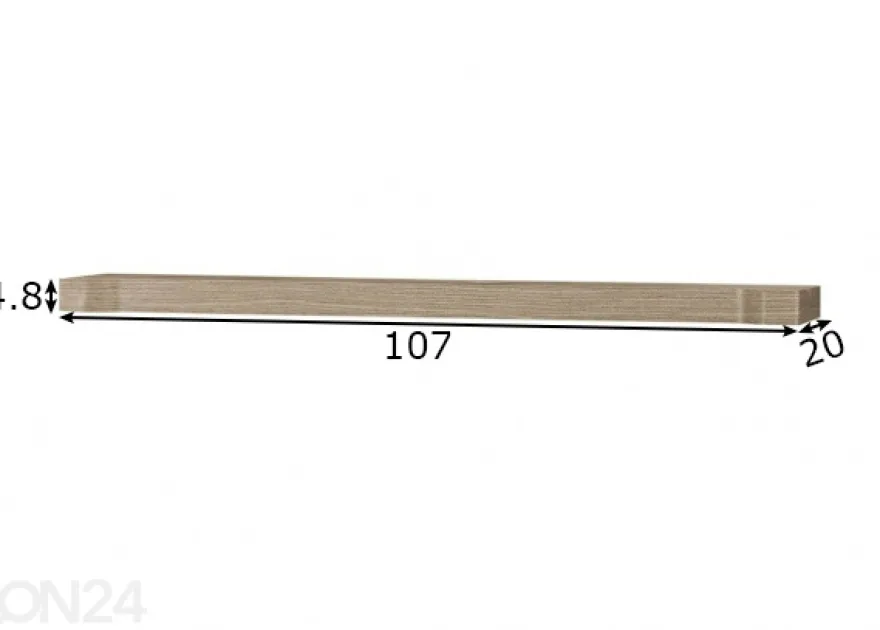 Seinähylly Laila 107 cm