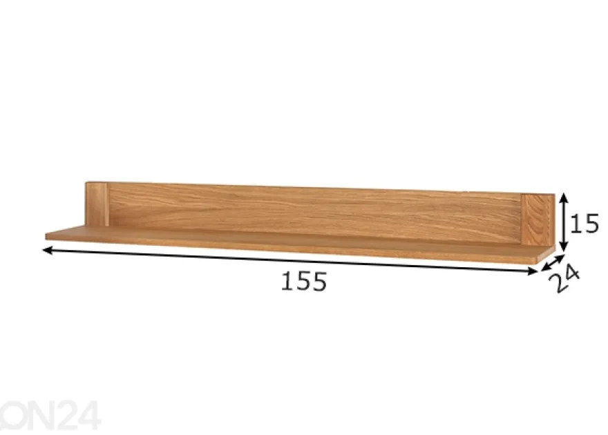 Seinähylly Latina 160/250x90 cm