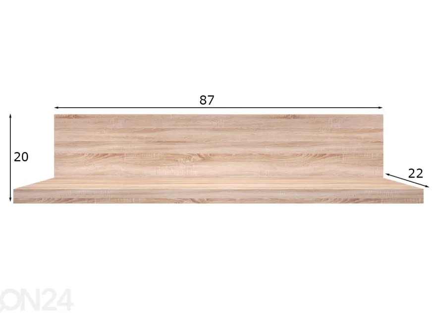 Seinähylly Norton 87 cm