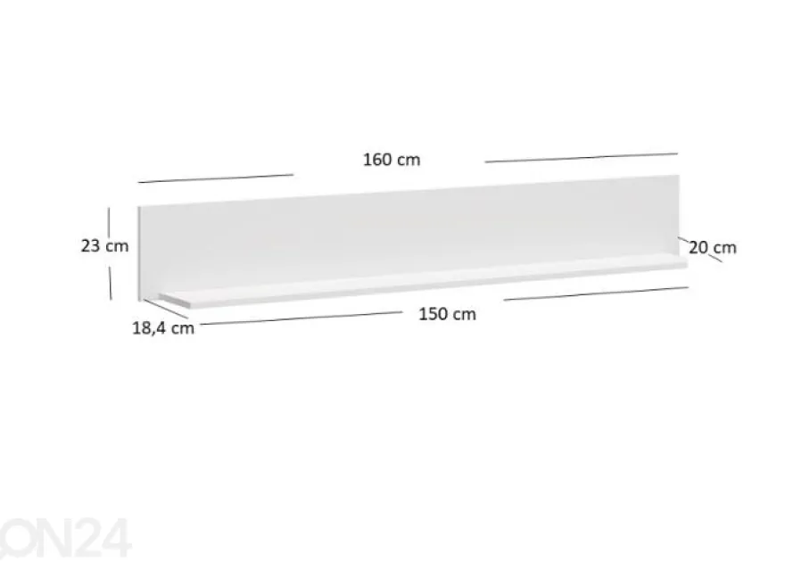 Seinähylly Ole 160 cm