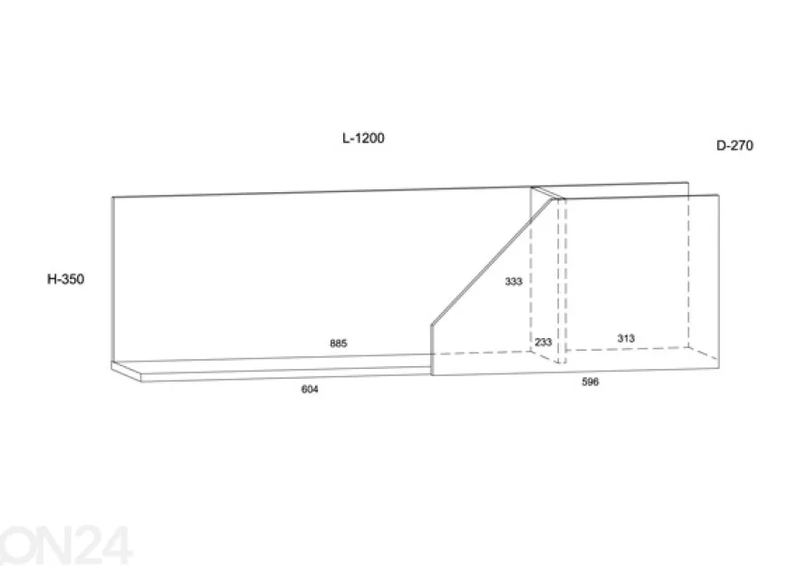 Seinähylly Pax 120 cm