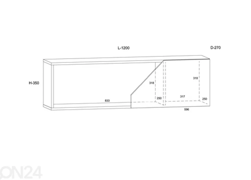 Seinähylly Pax 160 cm