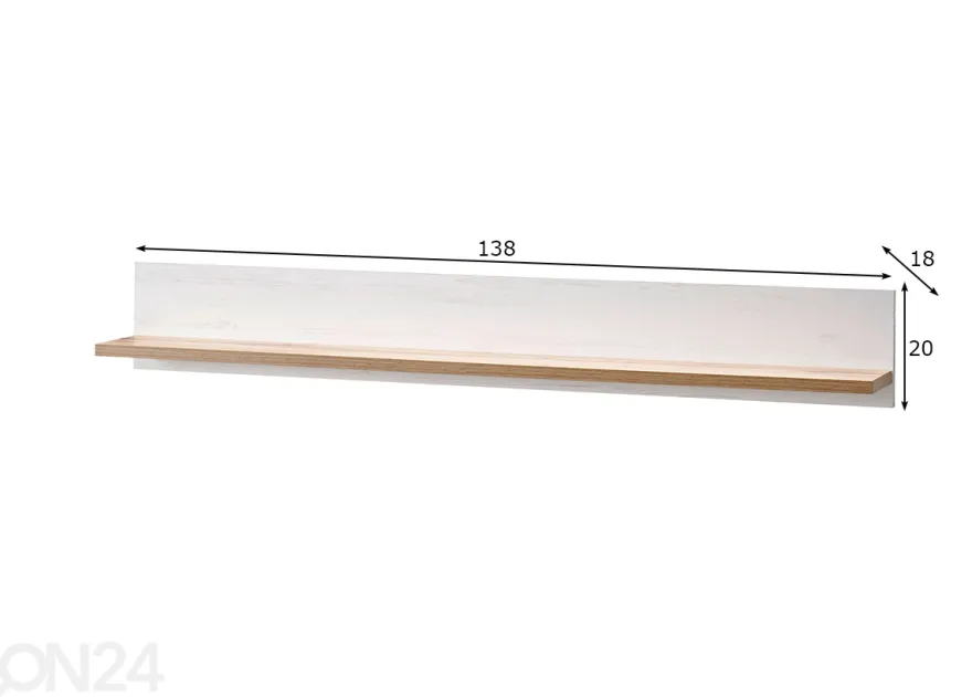 Seinähylly Westminster 138 cm