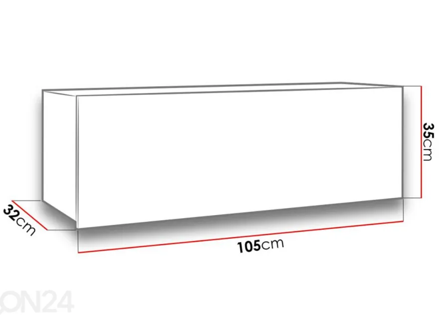 Seinäkaappi Claudia 105 cm