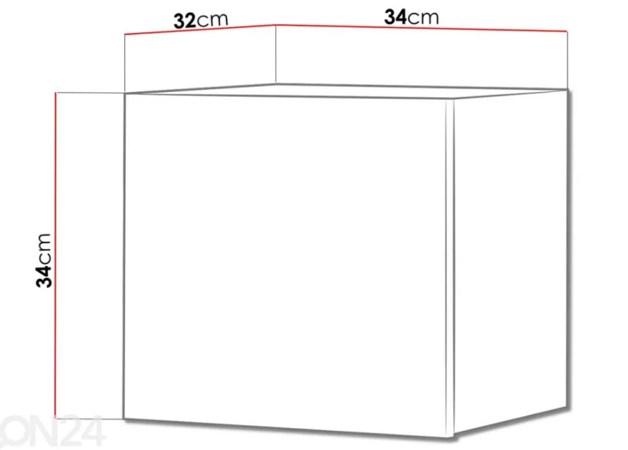 Seinäkaappi Claudia 34 cm