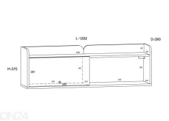 Seinäkaappi Glandore 120 cm
