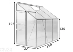 Seinäkasvihuone Polar 2,3 m²