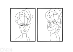 Seinäkoristeet Woman 2 kpl 60x80 cm