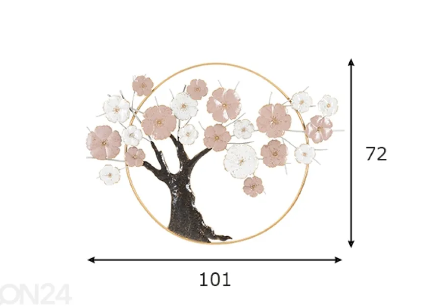 Seinäkoriste Tree 101x72 cm