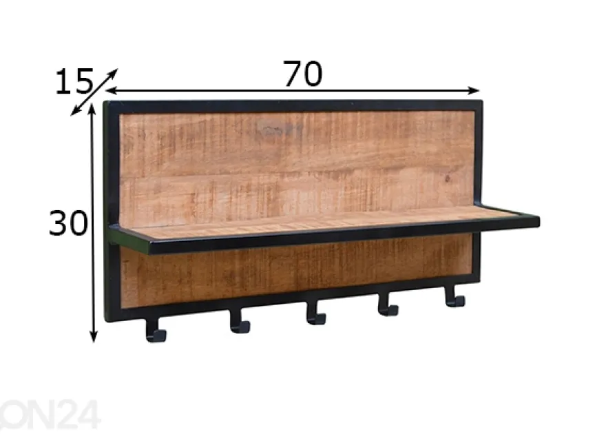 Seinänaulakko Caro 70 cm