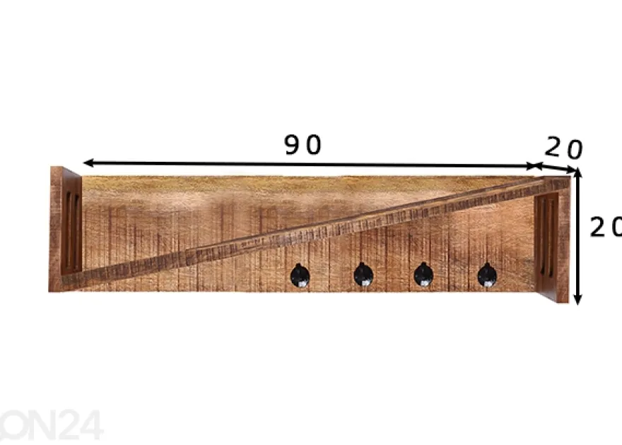 Seinänaulakko 55x105 cm