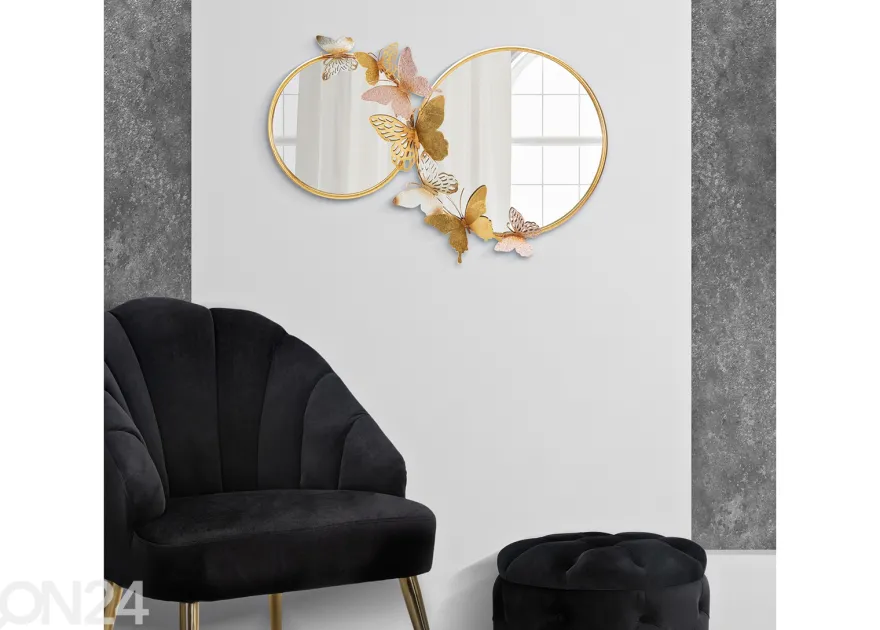 Seinäpeili Double Farfalle 81x52,5 cm