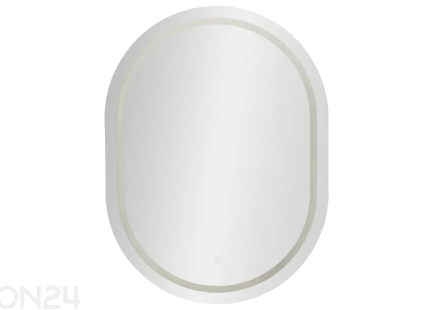 Seinäpeili LED 60x80 cm, hopea
