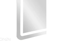Seinäpeili LED 60x80 cm, hopeanvärinen