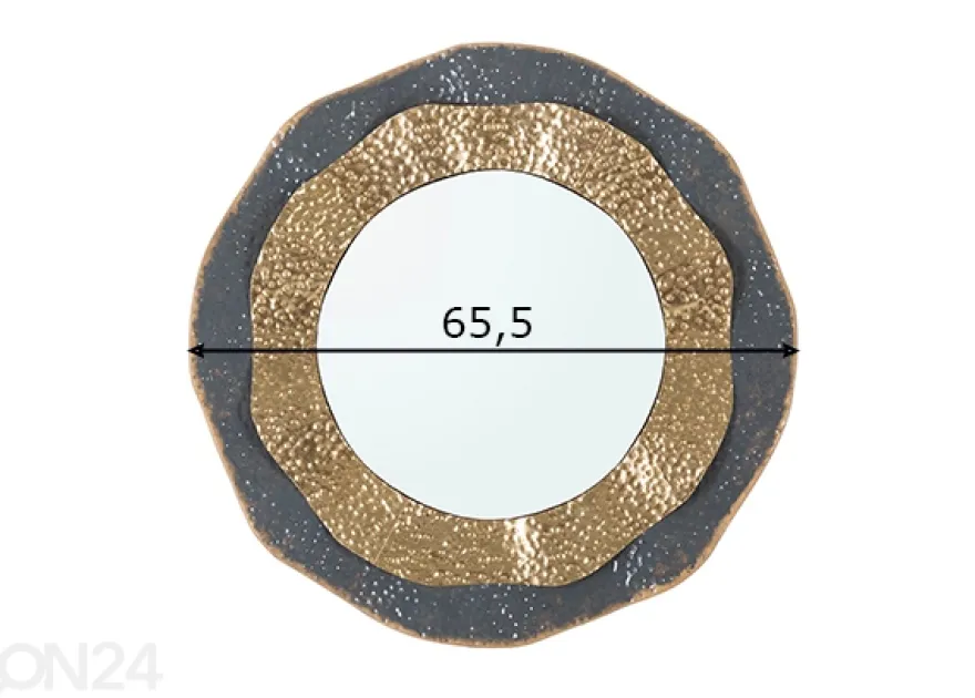 Seinäpeili Shai Ø65.5 cm, kirjava
