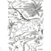 Seinätarra Dinosaurus, musta/valkoinen