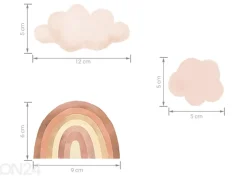 Seinätarrat Pieni sateenkaari, beige