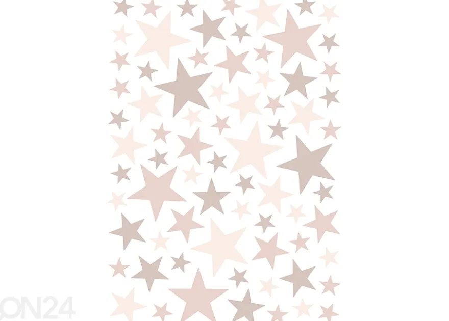Seinätarrat Stars, 74 kpl, antiikkiroosa