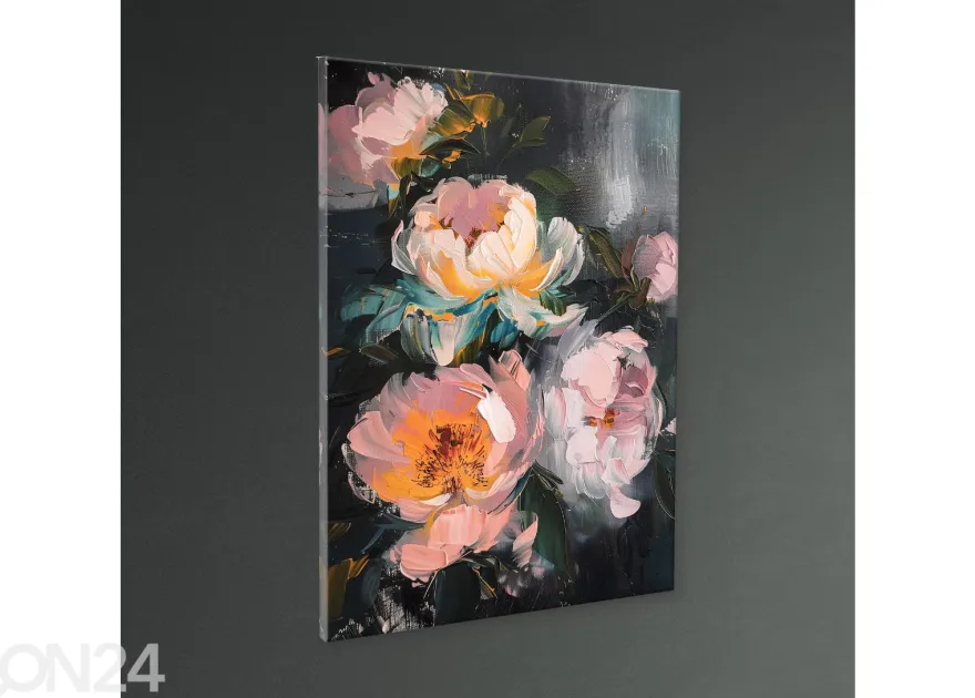 Seinätaulu Orange Flowers 60x80 cm