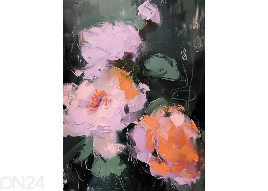 Seinätaulu Pink Flowers 60x80 cm