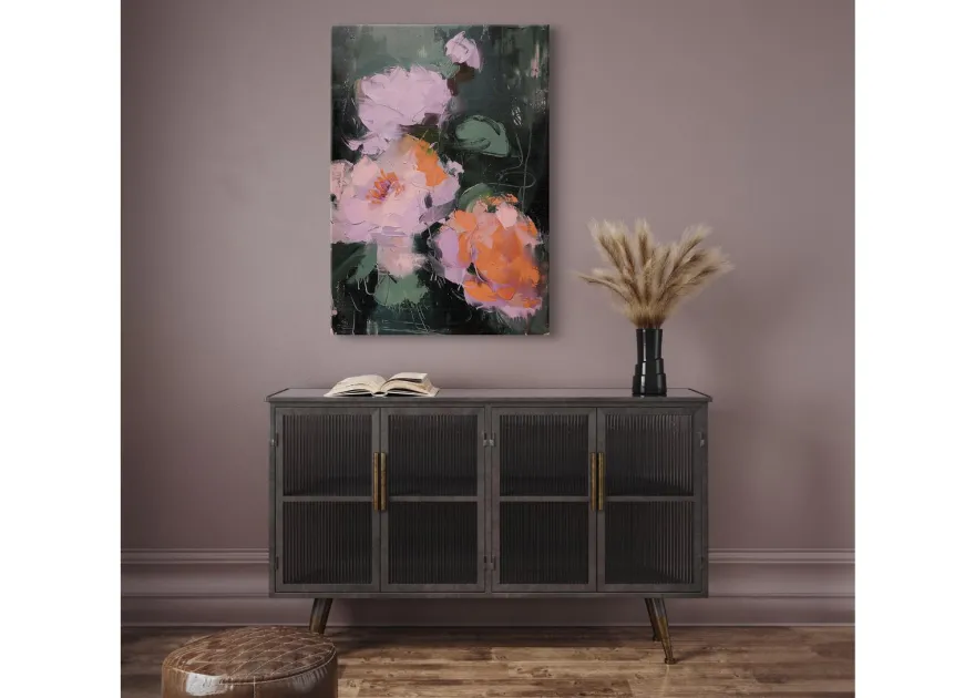 Seinätaulu Pink Flowers 60x80 cm