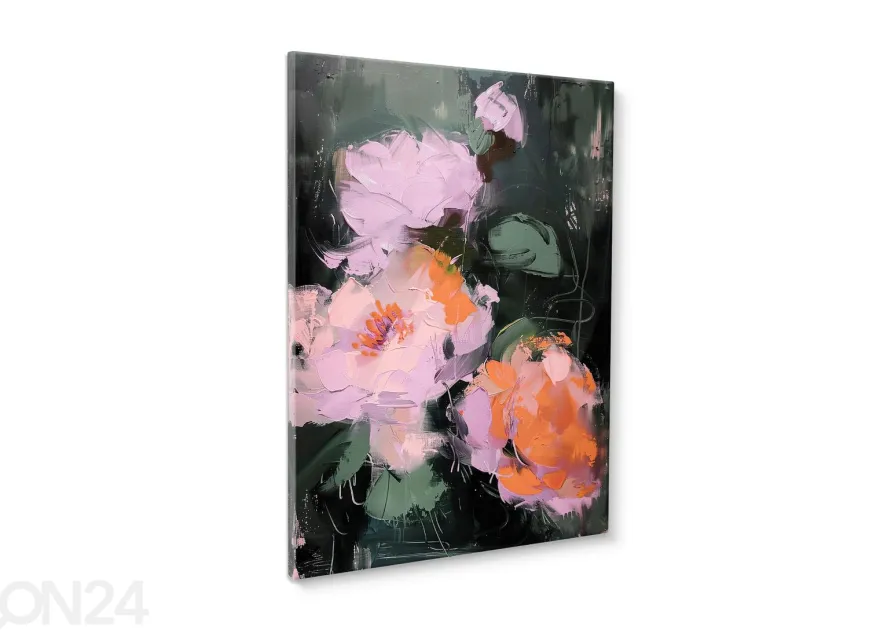 Seinätaulu Pink Flowers 60x80 cm