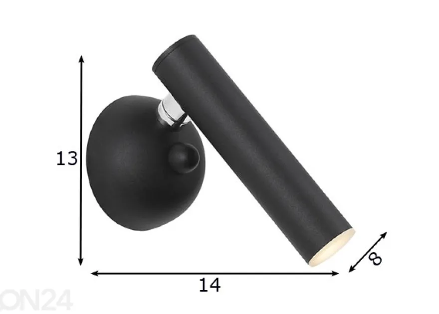 Seinävalaisin Loya Black-IV LED