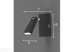 Seinävalaisin Spazio Black LED