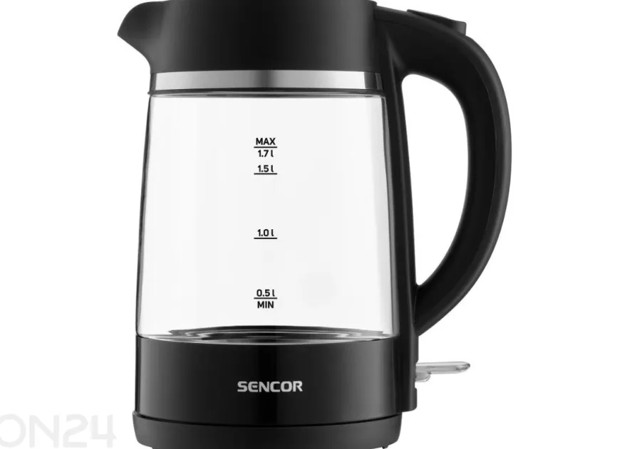 Sencor SWK2711BK -vedenkeitin lasirungolla
