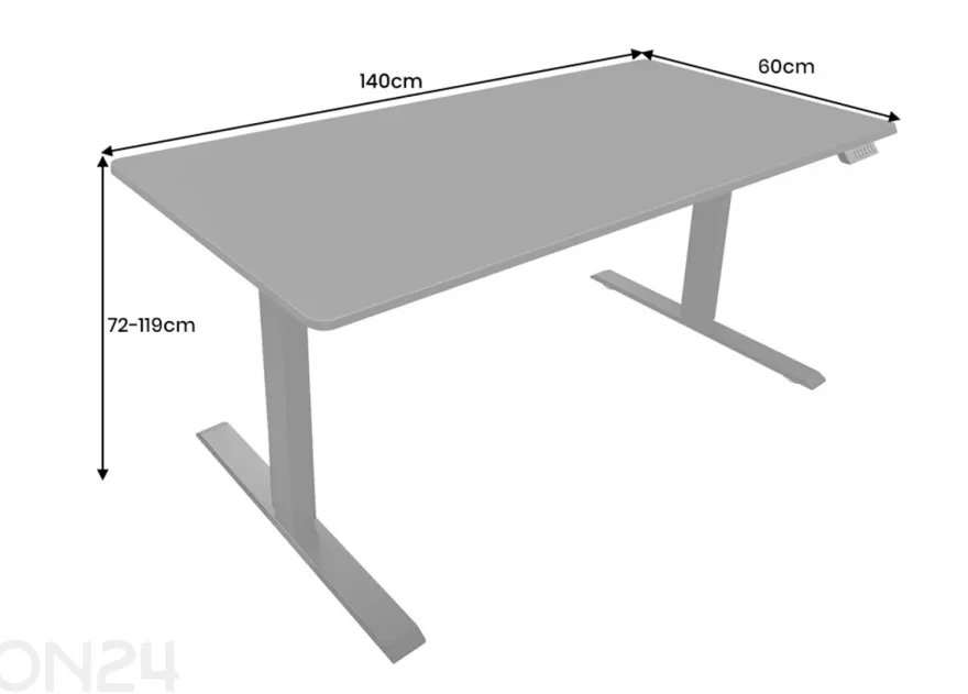 Sähköisesti säädettävä työpöytä Desk