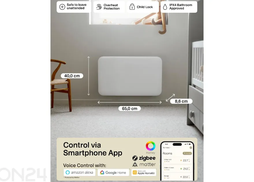 Sähköpatteri Mill Invisible Smart WiFi Gen.4 PA700WIFI4