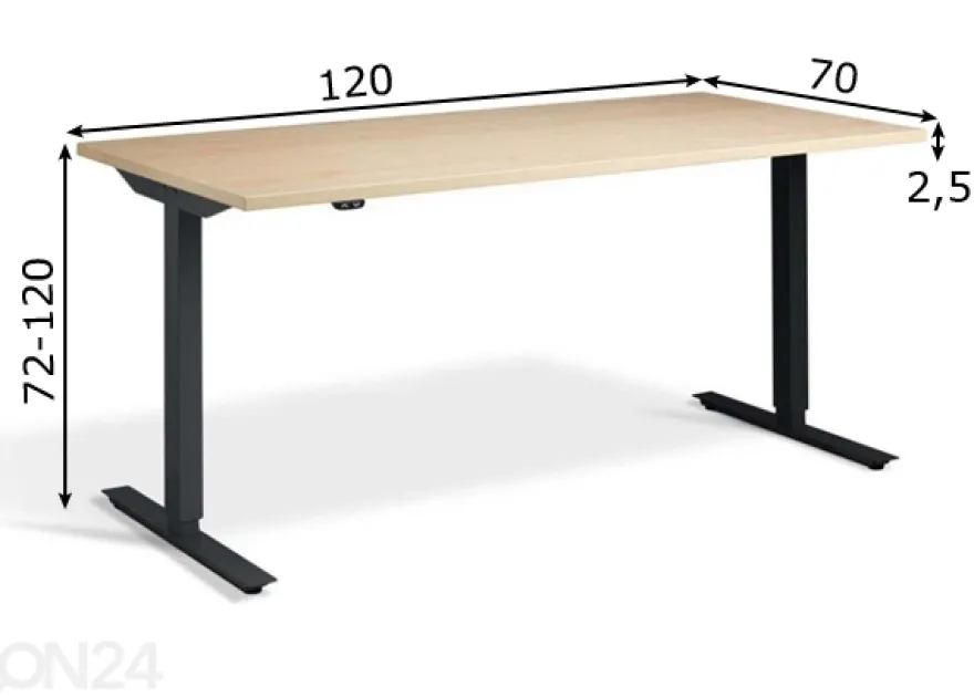 Sähkötyöpöytä 120 cm