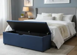 Sime Beds yöpöytä säilytystilalla Vault, sileä, 90 cm